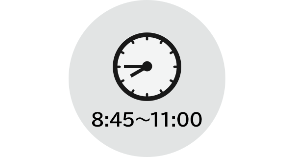 8:45〜11:00