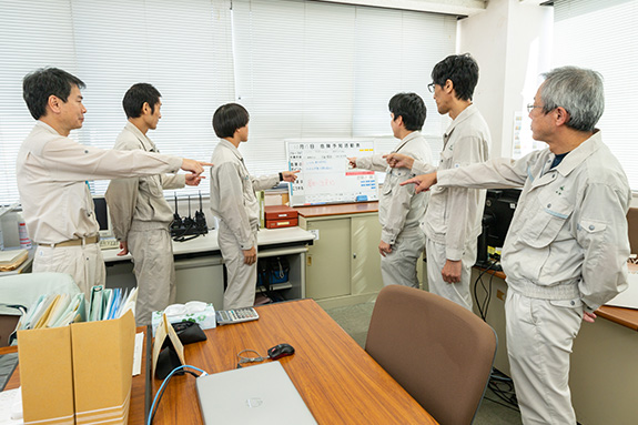 写真：危険予知活動実施